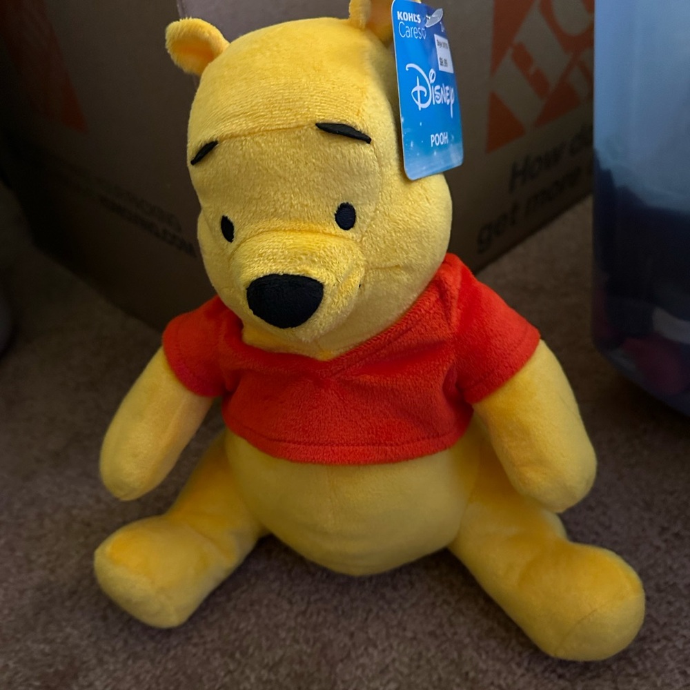 Disney Winnie the Pooh Plush - Yellow and Red